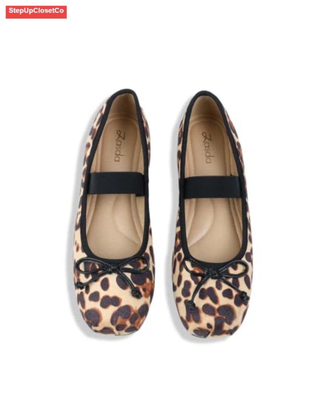 Ballet Flats for Women Bow Casual Work Mary Jane Satin Square Toe